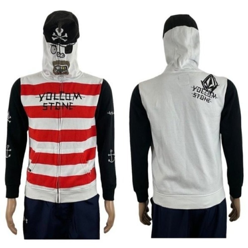 Volcom Fear Slim Pirate Full Zip Hoodie size XL Boys